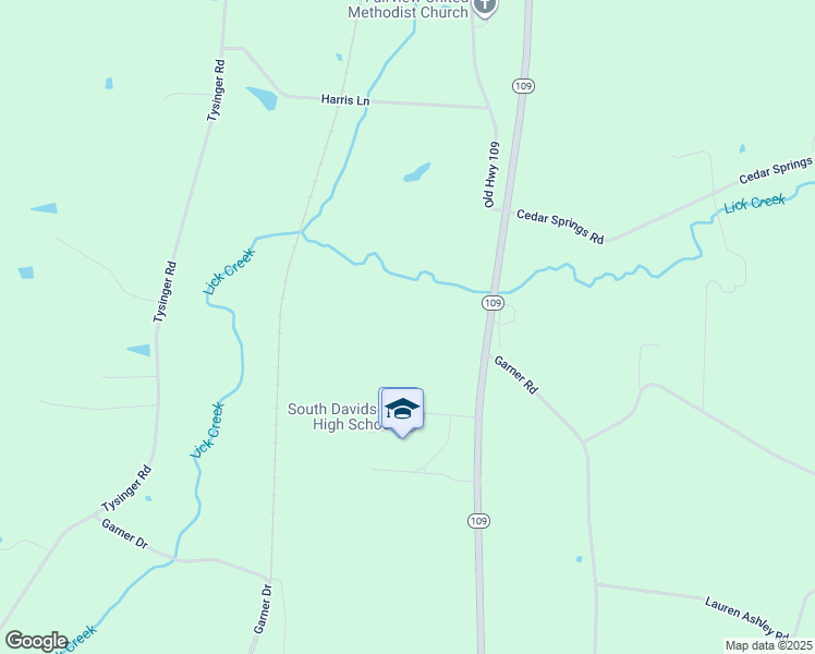 map of restaurants, bars, coffee shops, grocery stores, and more near 13683 North Carolina 109 in Lexington
