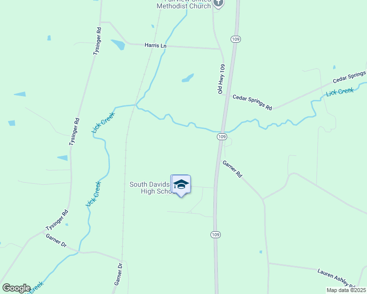 map of restaurants, bars, coffee shops, grocery stores, and more near 13683 North Carolina 109 in Lexington