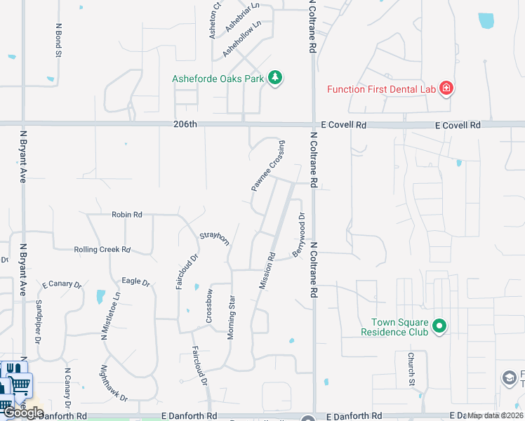 map of restaurants, bars, coffee shops, grocery stores, and more near 2213 Powderhorn in Edmond