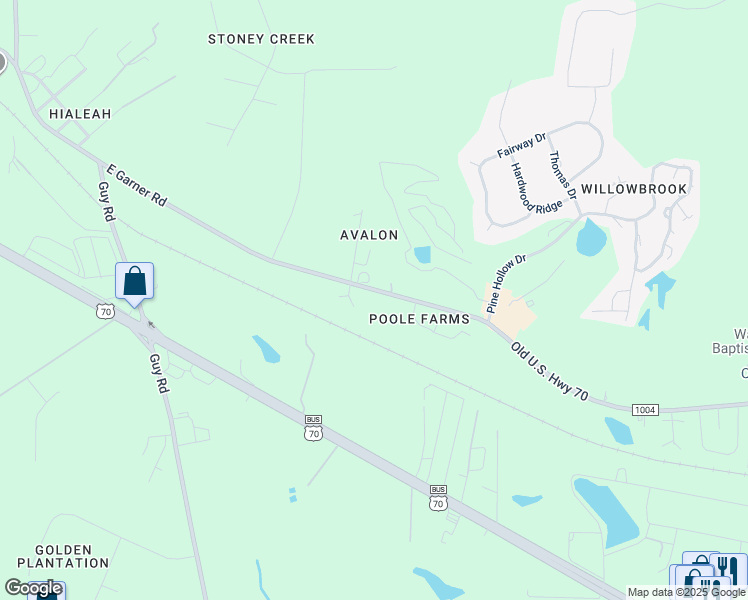map of restaurants, bars, coffee shops, grocery stores, and more near 3905 La Varra Dr in Clayton