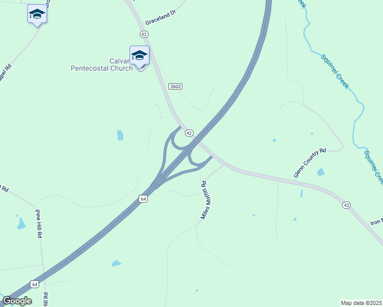 map of restaurants, bars, coffee shops, grocery stores, and more near 1785 Fleta Brown Road in Asheboro