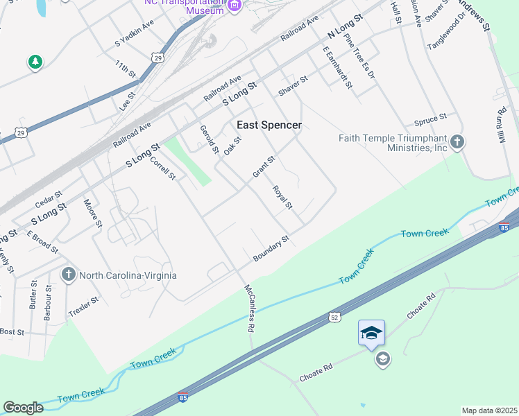 map of restaurants, bars, coffee shops, grocery stores, and more near 424 Geroid Street in Salisbury