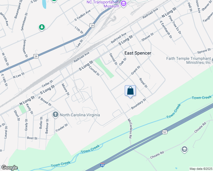 map of restaurants, bars, coffee shops, grocery stores, and more near 310 Correll Street in Salisbury