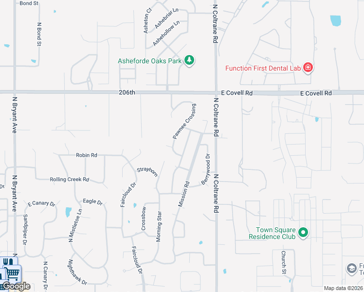 map of restaurants, bars, coffee shops, grocery stores, and more near 2213 Powderhorn in Edmond