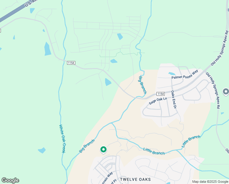 map of restaurants, bars, coffee shops, grocery stores, and more near 7243 Woods Creek Road in Apex