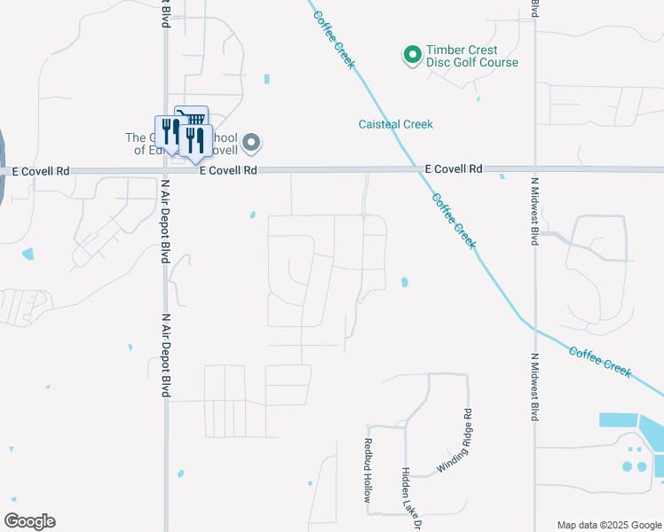 map of restaurants, bars, coffee shops, grocery stores, and more near Santa Monica Street in Edmond
