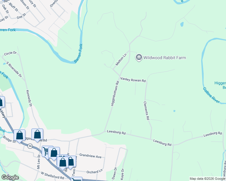 map of restaurants, bars, coffee shops, grocery stores, and more near 1049 Higginbotham Road in McMinnville