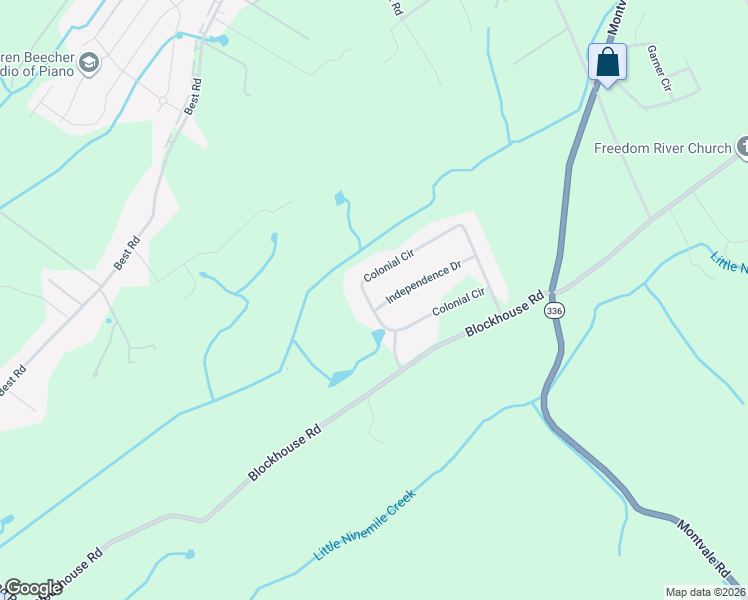 map of restaurants, bars, coffee shops, grocery stores, and more near 2081 Colonial Circle in Maryville