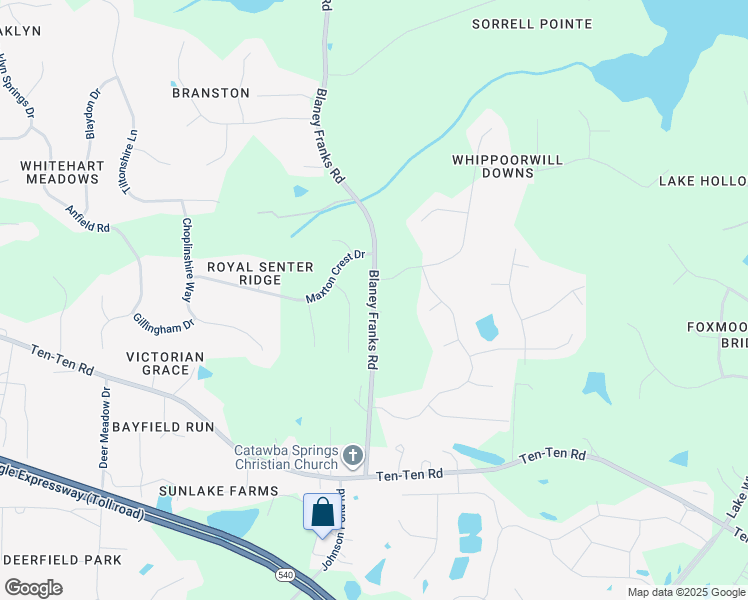 map of restaurants, bars, coffee shops, grocery stores, and more near 7817 Blaney Franks Road in Apex