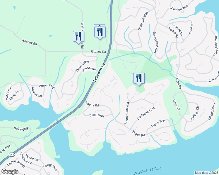 map of restaurants, bars, coffee shops, grocery stores, and more near 114 Agoli Way in Loudon