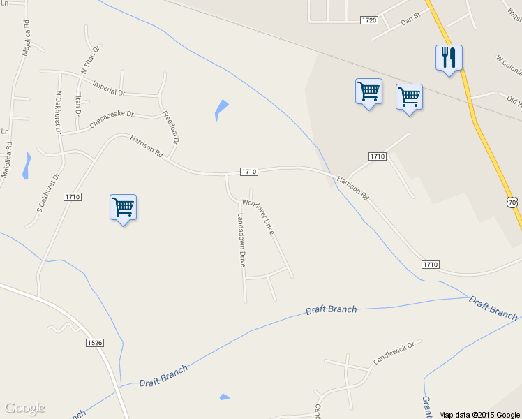 map of restaurants, bars, coffee shops, grocery stores, and more near 323 Wendover Drive in Salisbury
