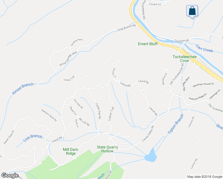 map of restaurants, bars, coffee shops, grocery stores, and more near 228 Tolliver Trail in Townsend