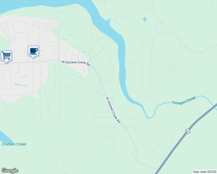 map of restaurants, bars, coffee shops, grocery stores, and more near 34299 South Terrapin Creek Road in Cookson