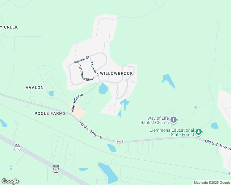 map of restaurants, bars, coffee shops, grocery stores, and more near 2020 Willow Hill Lane in Clayton