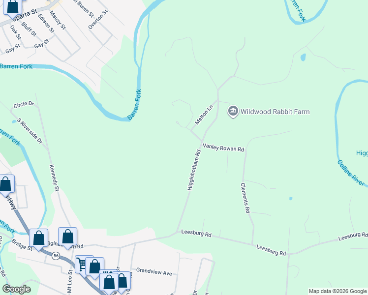 map of restaurants, bars, coffee shops, grocery stores, and more near 1049 Higginbotham Road in McMinnville