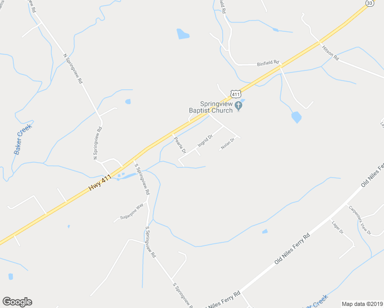map of restaurants, bars, coffee shops, grocery stores, and more near 203 Colleen Court in Maryville