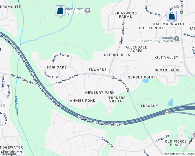 map of restaurants, bars, coffee shops, grocery stores, and more near 200 Newbury Park Way in Apex