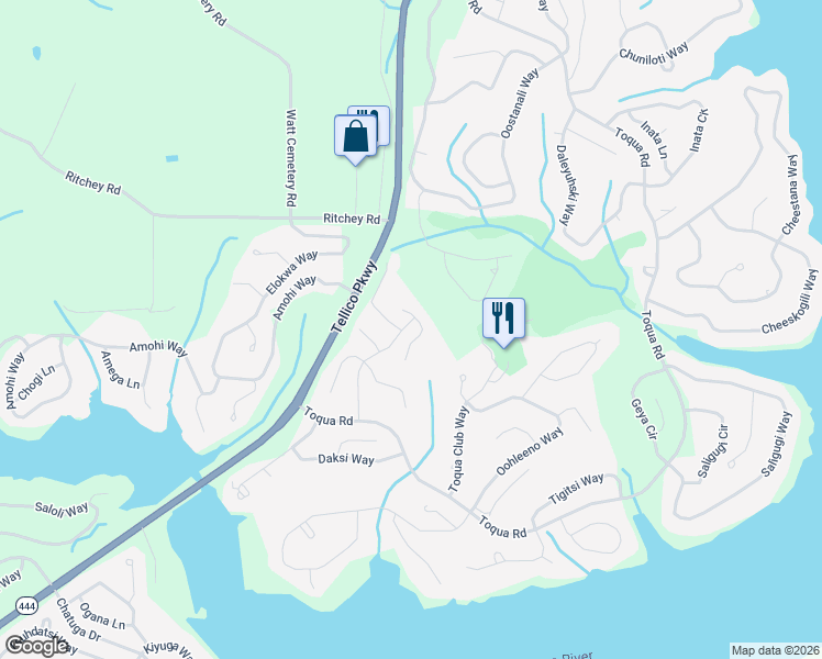 map of restaurants, bars, coffee shops, grocery stores, and more near 323 Agoli Lane in Loudon