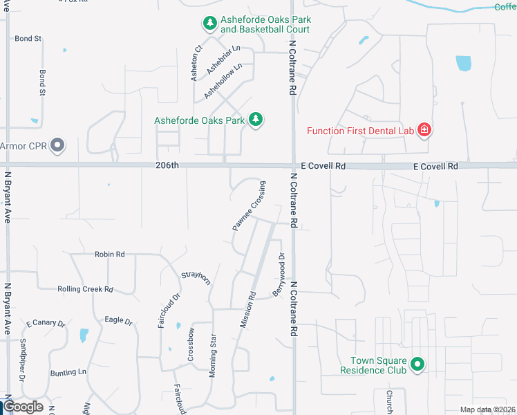 map of restaurants, bars, coffee shops, grocery stores, and more near 2713 Mission Drive in Edmond