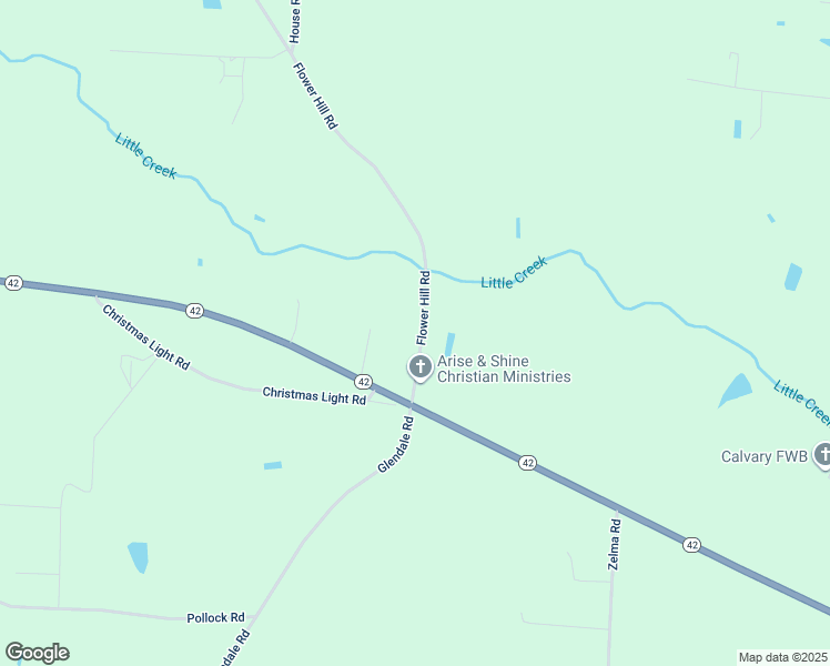 map of restaurants, bars, coffee shops, grocery stores, and more near 5511 Flower Hill Road in Kenly