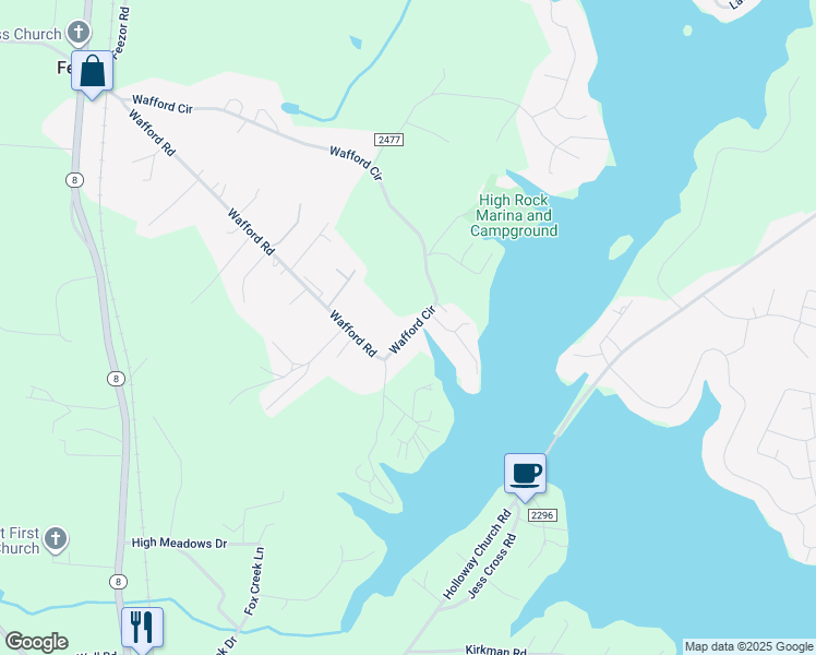 map of restaurants, bars, coffee shops, grocery stores, and more near 1270 Wafford Circle in Lexington