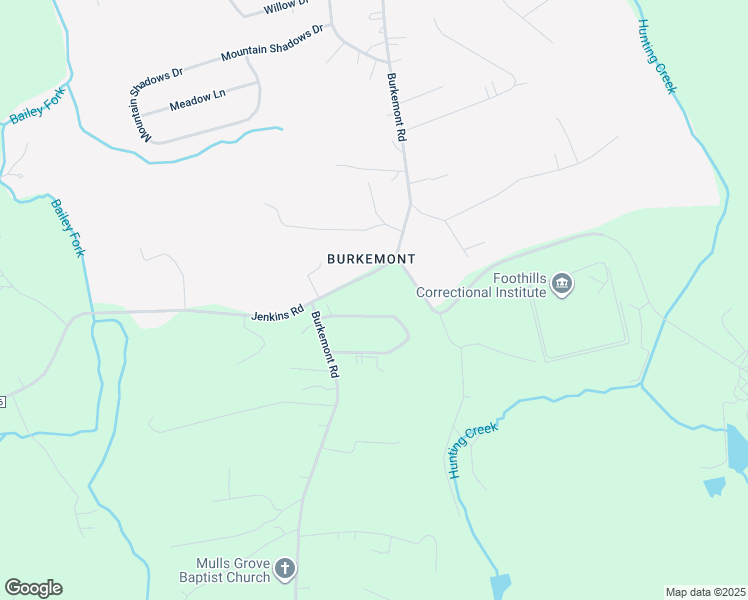 map of restaurants, bars, coffee shops, grocery stores, and more near 1260 Mountain Glen Circle in Morganton