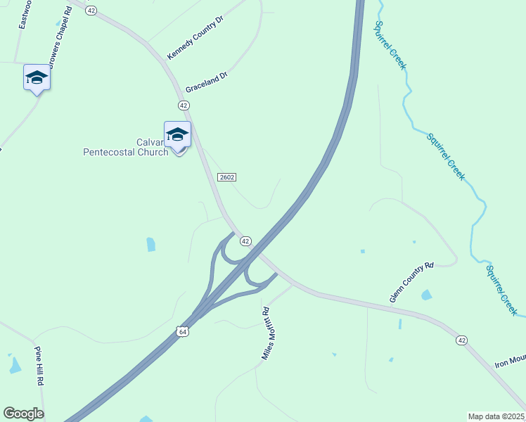map of restaurants, bars, coffee shops, grocery stores, and more near 1758 Old Buffalo Ford Road in Asheboro