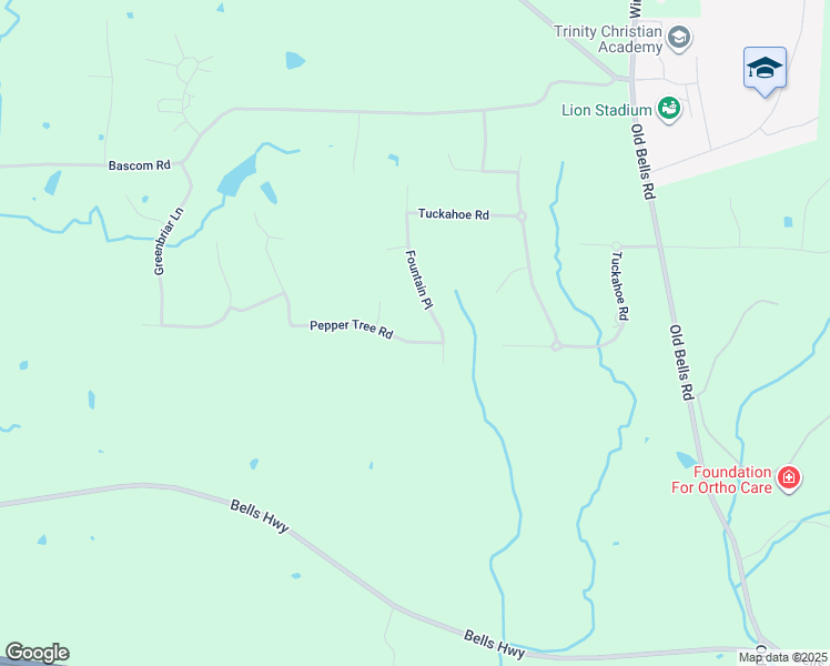 map of restaurants, bars, coffee shops, grocery stores, and more near 102 Pepper Tree Road in Jackson