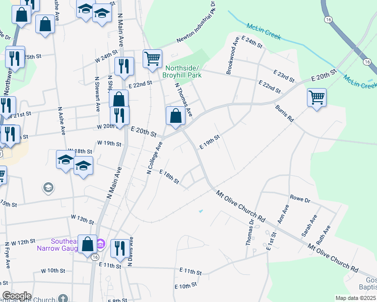 map of restaurants, bars, coffee shops, grocery stores, and more near 1808 North Rankin Avenue in Newton