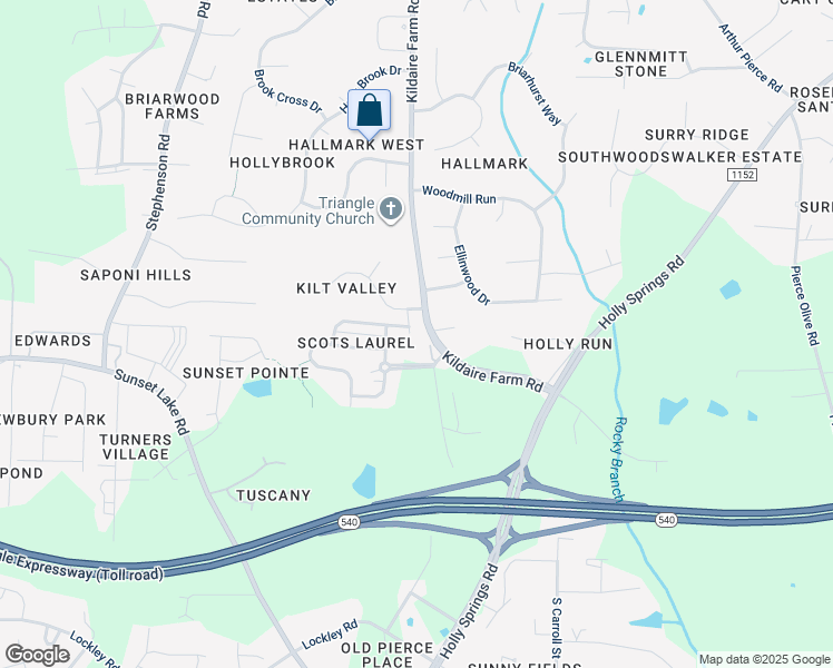 map of restaurants, bars, coffee shops, grocery stores, and more near 107 Havelock Court in Apex