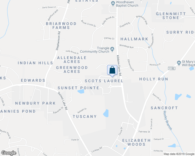 map of restaurants, bars, coffee shops, grocery stores, and more near 256 Butterbiggins Lane in Apex