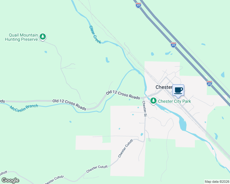 map of restaurants, bars, coffee shops, grocery stores, and more near 10789 Old 12 Cross Roads in Chester