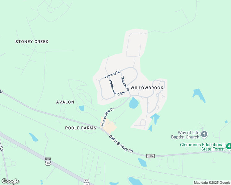 map of restaurants, bars, coffee shops, grocery stores, and more near 304 Hardwood Ridge in Clayton