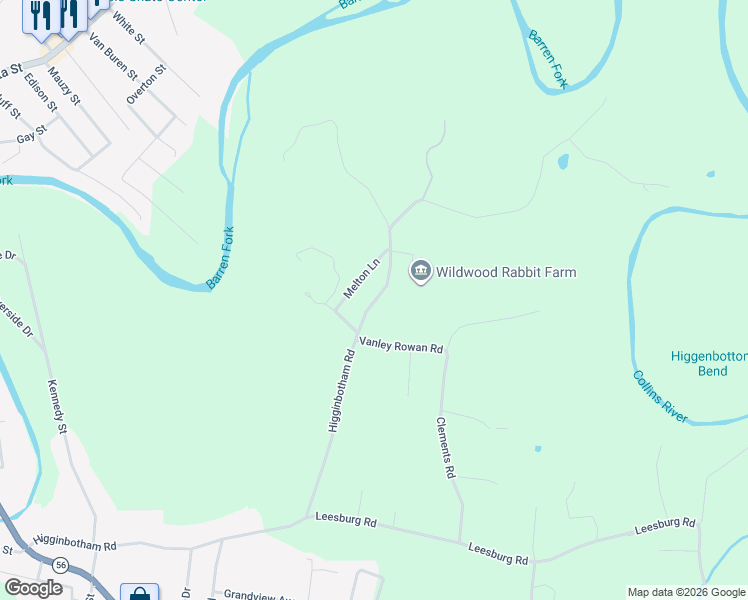 map of restaurants, bars, coffee shops, grocery stores, and more near 29 Vanley Rowan Road in McMinnville