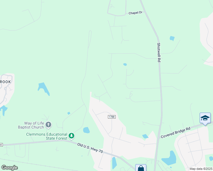 map of restaurants, bars, coffee shops, grocery stores, and more near 2013 Pine Bark Lane in Clayton