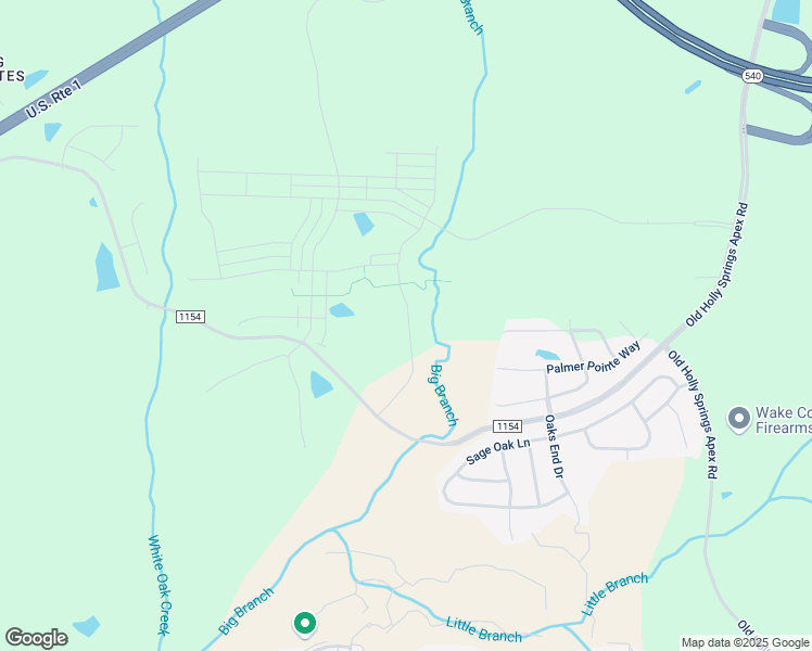 map of restaurants, bars, coffee shops, grocery stores, and more near 7243 Woods Creek Road in Apex