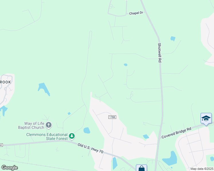 map of restaurants, bars, coffee shops, grocery stores, and more near 2013 Pine Bark Lane in Clayton