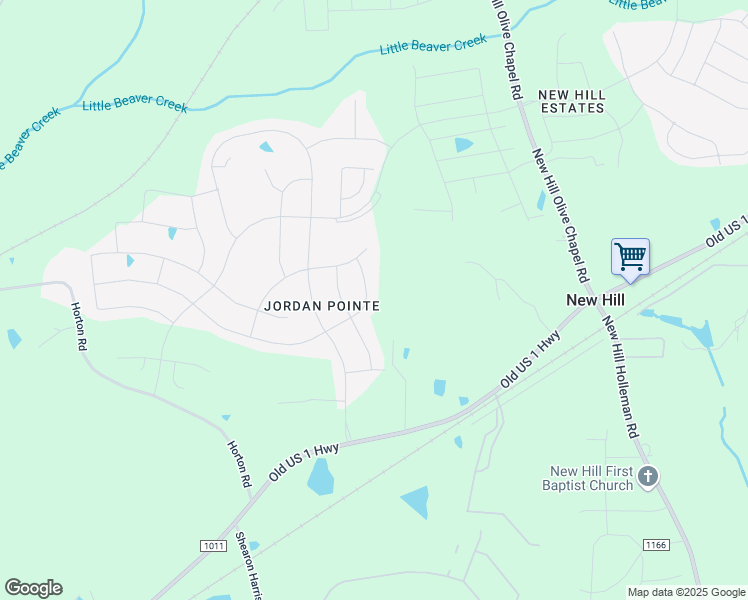map of restaurants, bars, coffee shops, grocery stores, and more near 3437 Jordan Shires Drive in New Hill