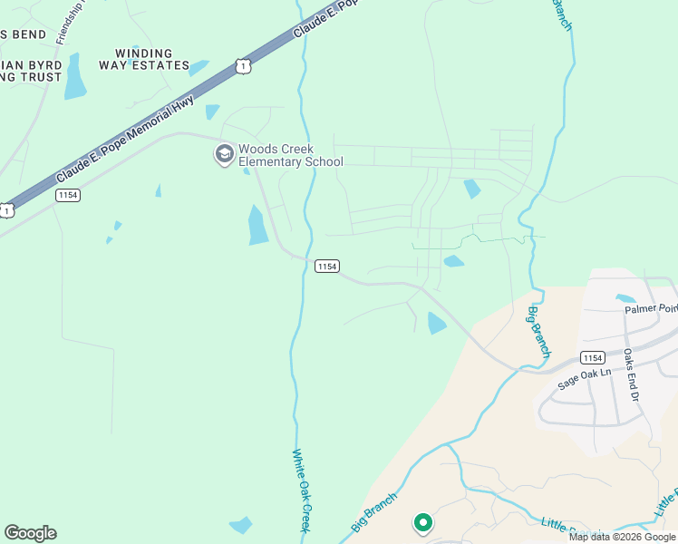 map of restaurants, bars, coffee shops, grocery stores, and more near Woods Creek Road in Apex