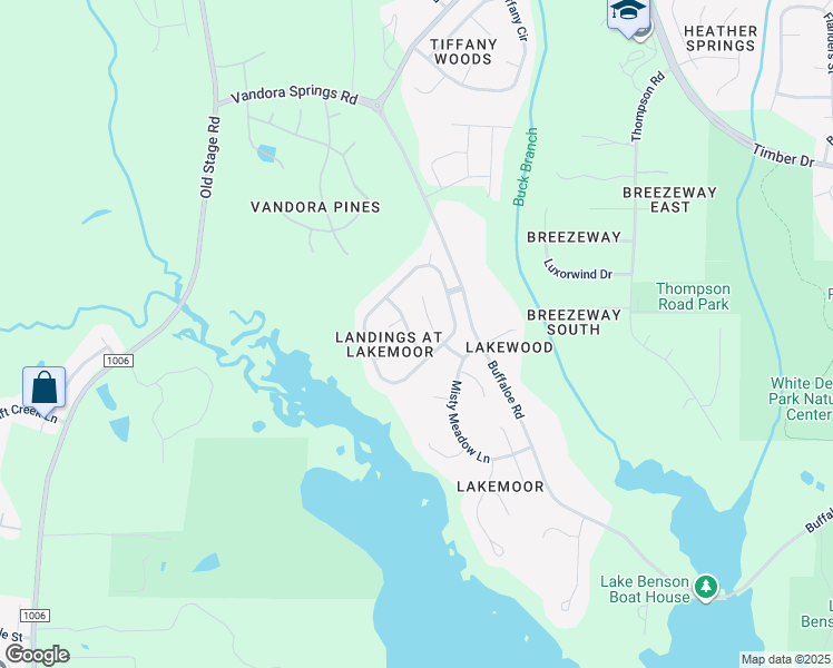 map of restaurants, bars, coffee shops, grocery stores, and more near 2309 Moon Water Way in Garner