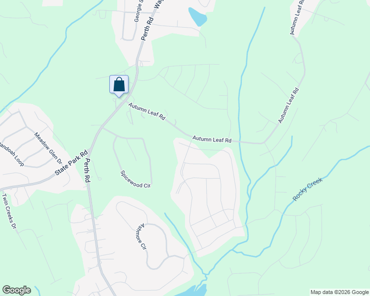 map of restaurants, bars, coffee shops, grocery stores, and more near 490 Autumn Leaf Road in Troutman
