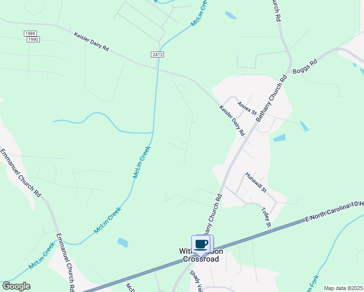 map of restaurants, bars, coffee shops, grocery stores, and more near 3108 Sandford Street in Conover