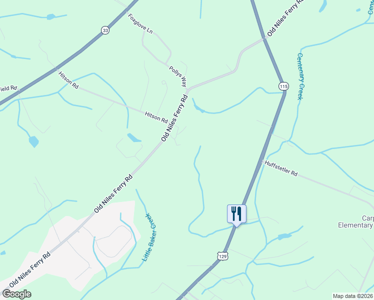 map of restaurants, bars, coffee shops, grocery stores, and more near 3914 Old Niles Ferry Road in Maryville