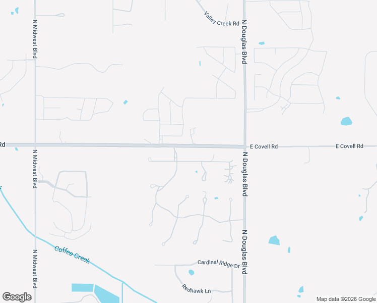 map of restaurants, bars, coffee shops, grocery stores, and more near 8007 Redbud Creek Drive in Edmond