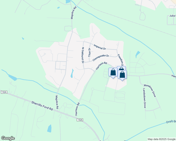 map of restaurants, bars, coffee shops, grocery stores, and more near 135 Independence Drive in Salisbury