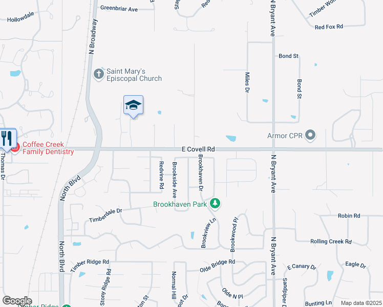 map of restaurants, bars, coffee shops, grocery stores, and more near 2700 Short Drive in Edmond