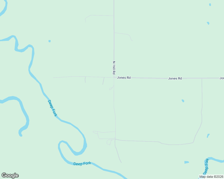 map of restaurants, bars, coffee shops, grocery stores, and more near 5950 Jones Road in Okmulgee