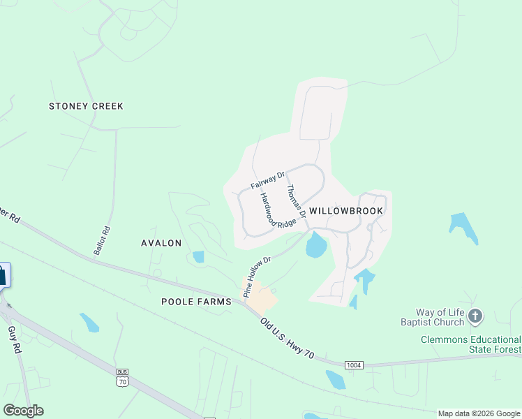 map of restaurants, bars, coffee shops, grocery stores, and more near 313 Hardwood Ridge in Clayton