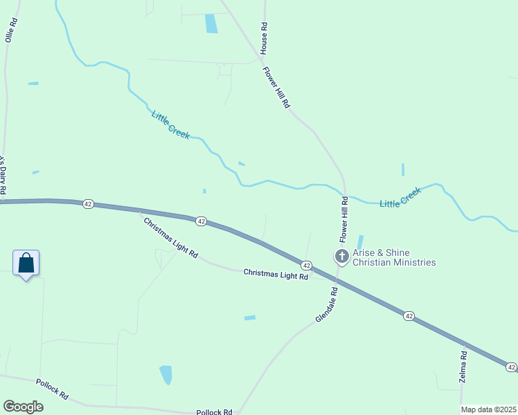 map of restaurants, bars, coffee shops, grocery stores, and more near 119 Renfrowshire Court in Kenly