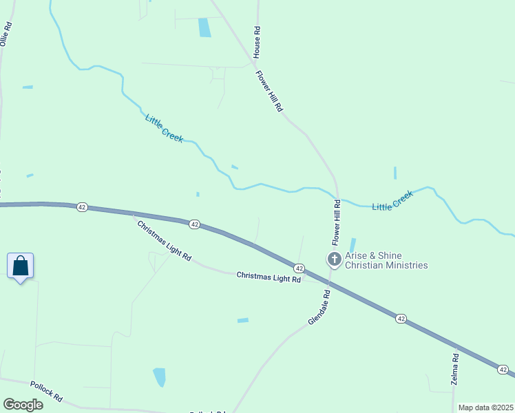 map of restaurants, bars, coffee shops, grocery stores, and more near 119 Renfrowshire Court in Kenly